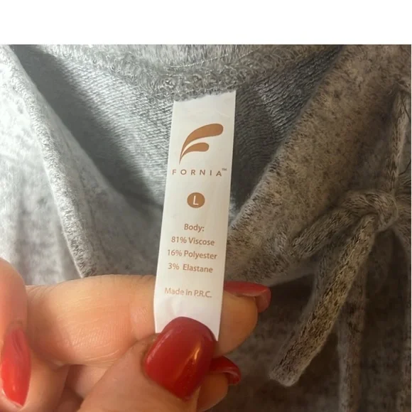 Fornia Loungewear Gray Set Multiple Sizes Available Brand New - Picture 11 of 12